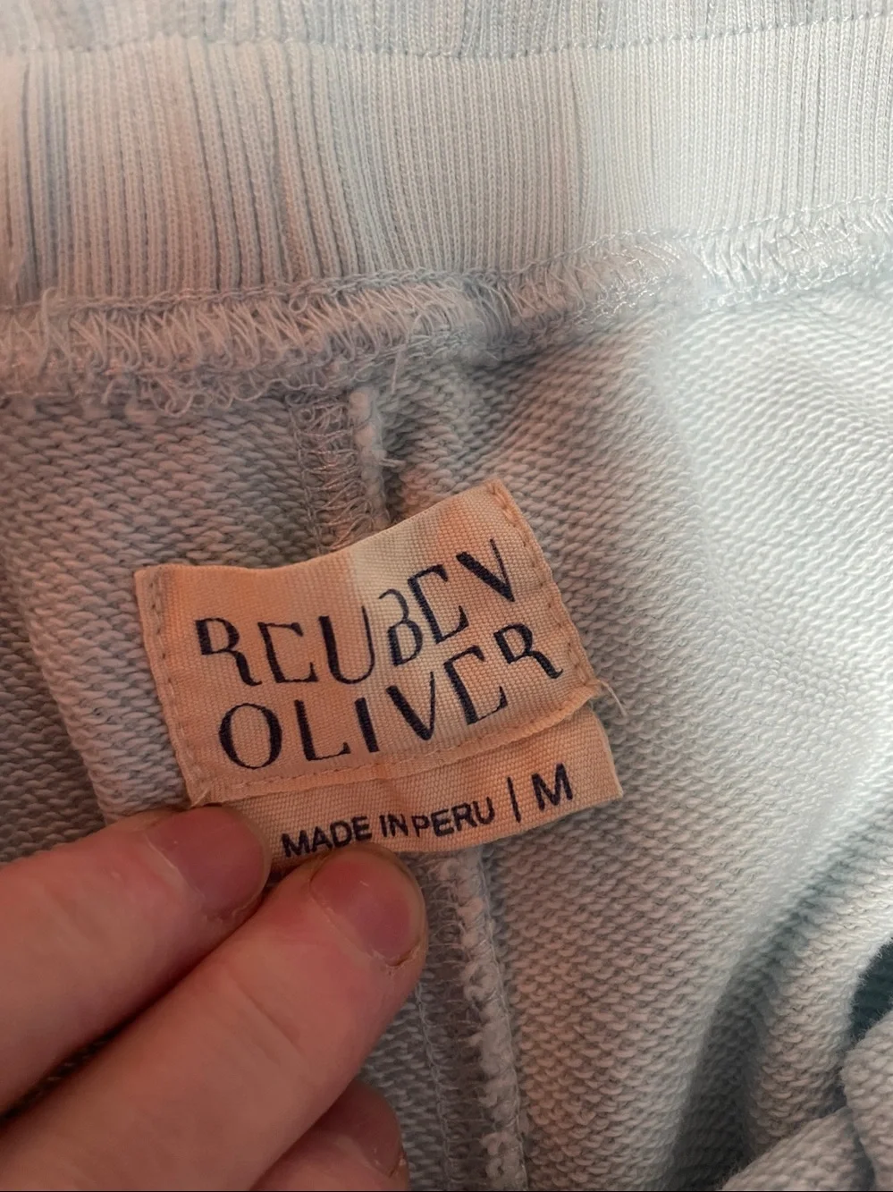 Reuben Oliver Set Joggers Sweatshirt Men’s Blue 100% Cotton Size M.